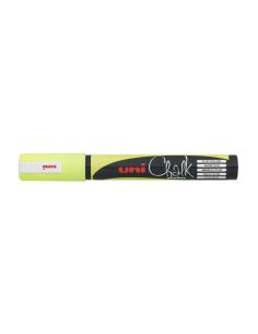 Marcador tiza liquida conico uni chalk amarillo
