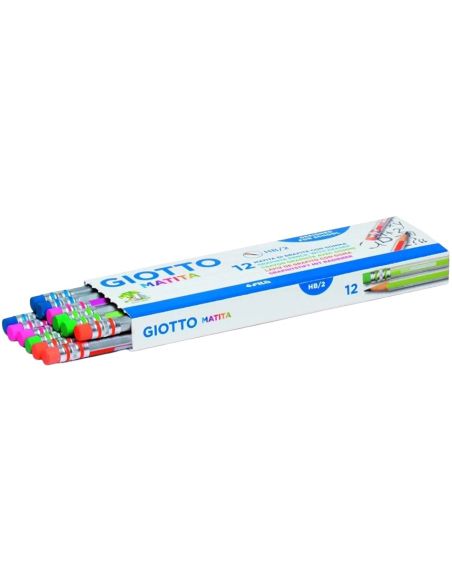Lapices De Colores Giotto Matita Hb Con Goma (Caja 12 Uds A 3 X Color)