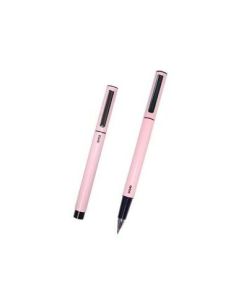 Boligrafo Elipse Cuerpo Metálico Con Capucha Rosa Punta Fina 0,5 Mm Tinta Gel Azul