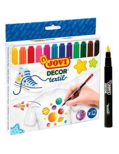 Jovidecor Textil Estuche 12 Rotuladores Colores Surtidos