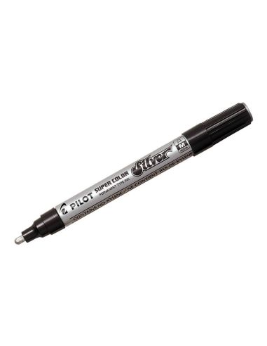 Rotulador Pilot Supercolor Plata Medio Permanente