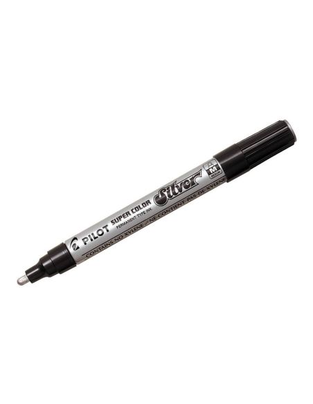 Rotulador Pilot Supercolor Plata Medio Permanente