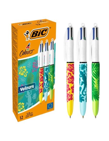 Boligrafo bic 4 colores velours