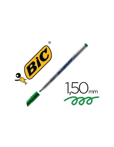 Rotulador Bic Velleda Fino Para Pizarra Verde Punta Redonda 1 Mm