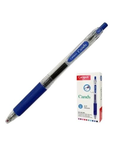Bolígrafo Azul Tinta Gel Campus Candy