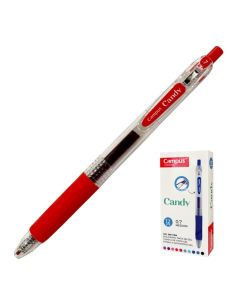 Bolígrafo Rojo Tinta Gel Campus Candy