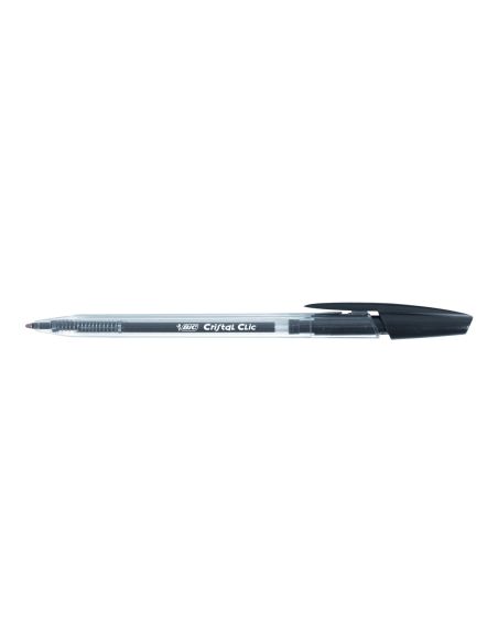 Boligrafo negro bic cristal clic