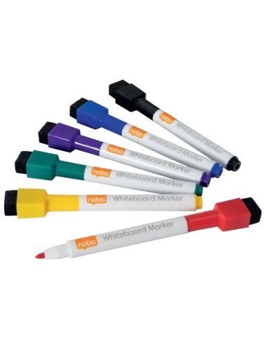 Rotulador Rexel Mini Para Pizarra Blanca Con Iman Pack 6 Colores Surtidos
