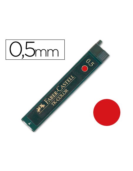 Minas Faber De Colores 9085 0,5 Mm Roja -Estuche De 12 Minas