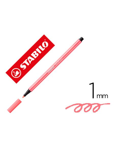 Rotulador Stabilo Acuarelable Pen 68 Rojo Neon 1 Mm