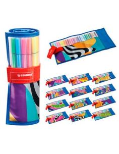 Rotulador Stabilo Acuarelable Pen 68 Just Like You Estuche Rollerset De 25 Unidades Colores Surtidos