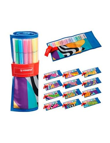 Rotulador Stabilo Acuarelable Pen 68 Just Like You Estuche Rollerset De 25 Unidades Colores Surtidos