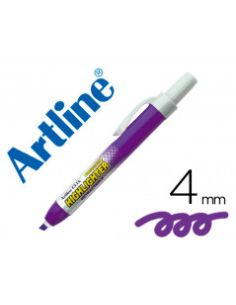 Rotulador Artline Clix Fluorescente Ek-63 Violeta Punta Biselada 4 Mm