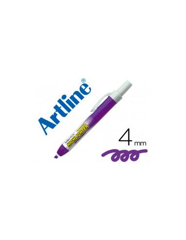 Rotulador Artline Clix Fluorescente Ek-63 Violeta Punta Biselada 4 Mm