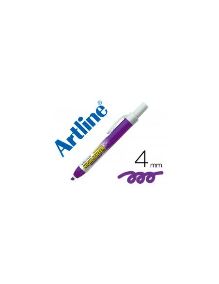 Rotulador Artline Clix Fluorescente Ek-63 Violeta Punta Biselada 4 Mm