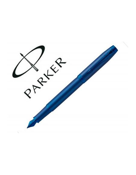 Pluma Parker Im Professionals Monochrome Blue Plumin F En Estuche De Regalo