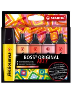 Rotulador Stabilo Boss Fluorescente 70 Arty Line Colores Calidos Estuche Carton De 5 Unidades Colores