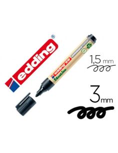 Rotulador Edding 28 Para Pizarra Blanca Ecoline 90% Reciclado Color Negro Punta Redonda 1,5-3 Mm Recargable