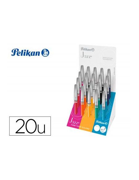 Boligrafo Pelikan Jazz Classic Collection Expositor De 20 Unidades Colores Surtidos