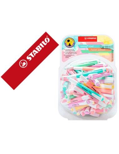 Rotulador Stabilo Fluorescente Swing Cool Pastel Expositor Bombonera De 100 Unidades Colores Surtidos