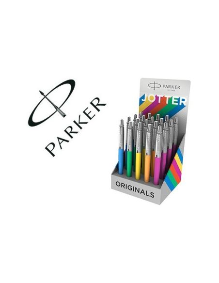 Boligrafo Parker Jotter Plastic Original Expositor De 20 Unidades Colores Surtidos