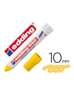 Rotulador Edding Permanente 950 Pasta Opaca Amarilla Punta Redonda 10 Mm Para Superficies Oxidadas O