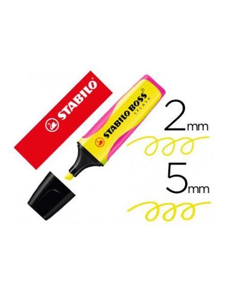 Rotulador Stabilo Boss Splash Grip Fluorescente 75/24 Amarillo