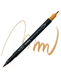Rotulador Lyra Aqua Brush Acuarelable Doble Punta Fina Y Pincel Ocre Dorado