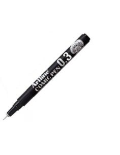 Rotulador Artline Calibrado Micrometrico Negro Comic Pen Ek-283 Punta Poliacetal 0,3 Mm Resistente Al Agua