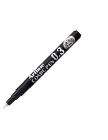 Rotulador Artline Calibrado Micrometrico Negro Comic Pen Ek-283 Punta Poliacetal 0,3 Mm Resistente Al Agua