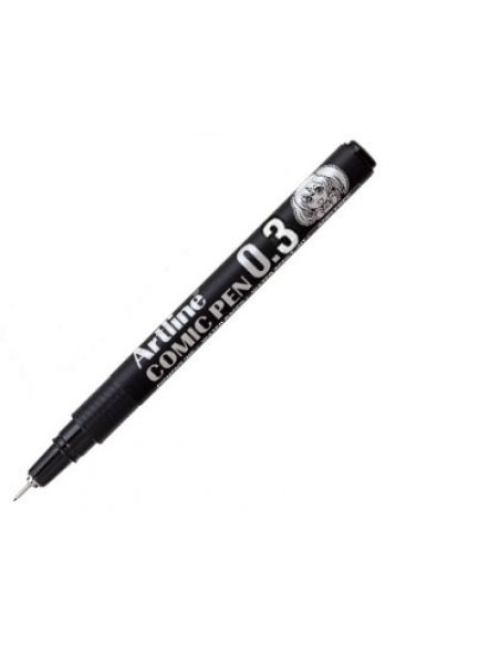 Rotulador Artline Calibrado Micrometrico Negro Comic Pen Ek-283 Punta Poliacetal 0,3 Mm Resistente Al Agua