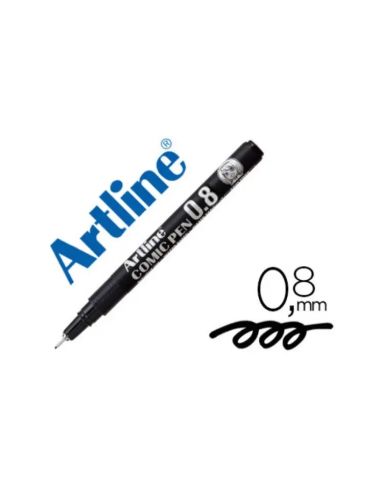 Rotulador Artline Calibrado Micrometrico Negro Comic Pen Ek-288 Punta Poliacetal 0,8 Mm Resistente Al Agua