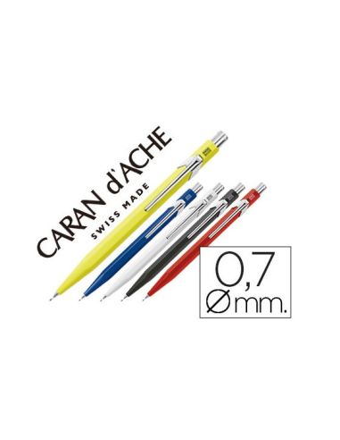Portaminas Caran D'Ache 844 0,7 Mm Caja 10 Unidades 2 Amarillos 2 Azules 2 Blancos 2 Negros Y 2 Rojos