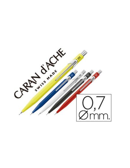 Portaminas Caran D'Ache 844 0,7 Mm Caja 10 Unidades 2 Amarillos 2 Azules 2 Blancos 2 Negros Y 2 Rojos