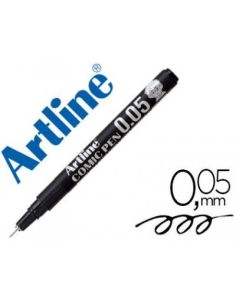 Rotulador Artline Calibrado Micrometrico Negro Comic Pen Ek-2805 Punta Poliacetal 0,05 Mm Resistente Al Agua