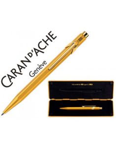 Boligrafo Caran D'Ache 849 Goldbar 2012 Collection Con Estuche Punta Media