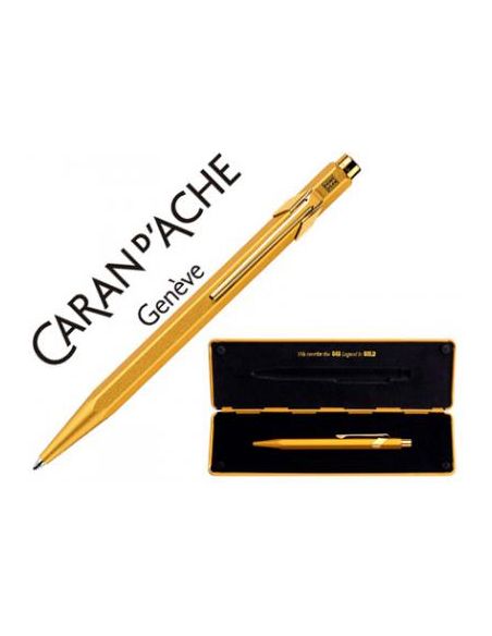 Boligrafo Caran D'Ache 849 Goldbar 2012 Collection Con Estuche Punta Media