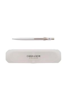 Portaminas Caran D'Ache 844 0,7Mm Cuerpo Blanco Adornos Cromados