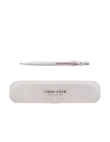 Portaminas Caran D'Ache 844 0,7Mm Cuerpo Blanco Adornos Cromados