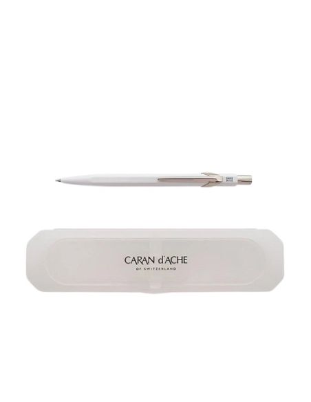 Portaminas Caran D'Ache 844 0,7Mm Cuerpo Blanco Adornos Cromados