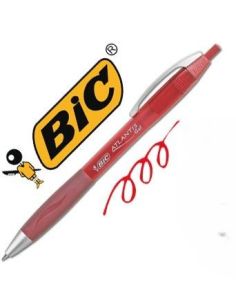 Boligrafo Bic Atlantis Rojo Retractil Tinta Gel Punta 1 Mm