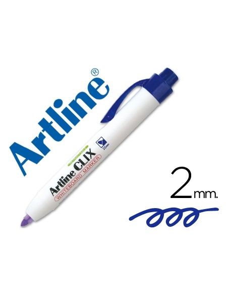 Rotulador Artline Clix Pizarra Ek-573A Azul Punta Retractil Redonda 2 Mm