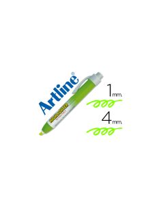 Rotulador Artline Clix Fluorescente Ek-63 Verde Punta Biselada 4.00 Mm