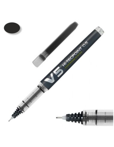 Rotulador V5 Negro Recargable + Recambio