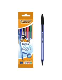 Blister Bic Cristal Soft 1.2 Mm (Bolsa 4 Uds Surtido)