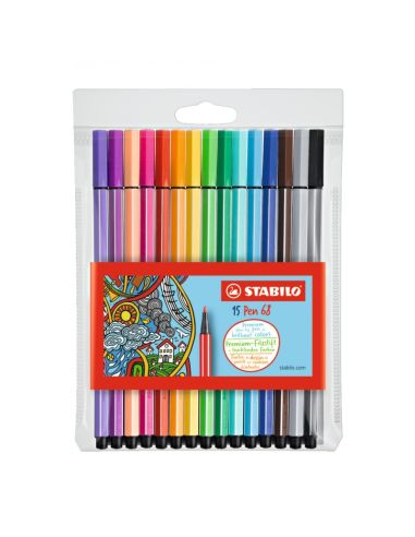 Estuche 15 Rotuladores Stabilo Pen 68 (Mandalas)