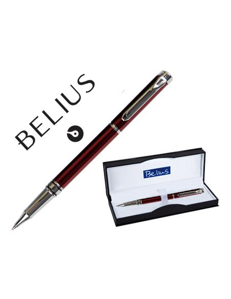 Roller Belius Nuremberg Rojo Punta 0,5 Mm Tinta Azul En Estuche