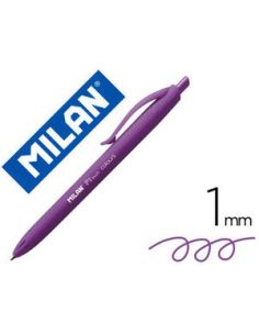 Boligrafo Milan P1 Retractil 1 Mm Touch Lila