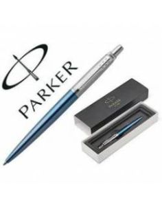 Boligrafo Parker Jotter Acero + Azul + Bloc Expositor De 9 Sets Regalo