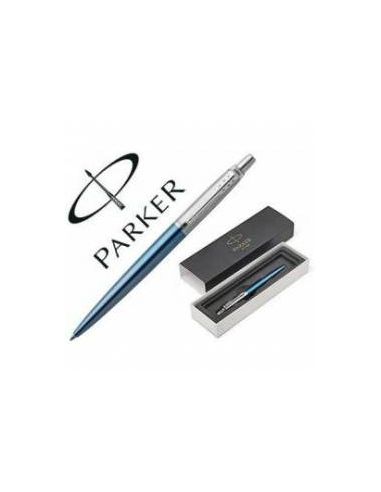 Boligrafo Parker Jotter Acero + Azul + Bloc Expositor De 9 Sets Regalo